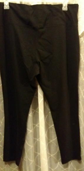 Black leggings with mesh details, wide waistband - Picture 5 of 8